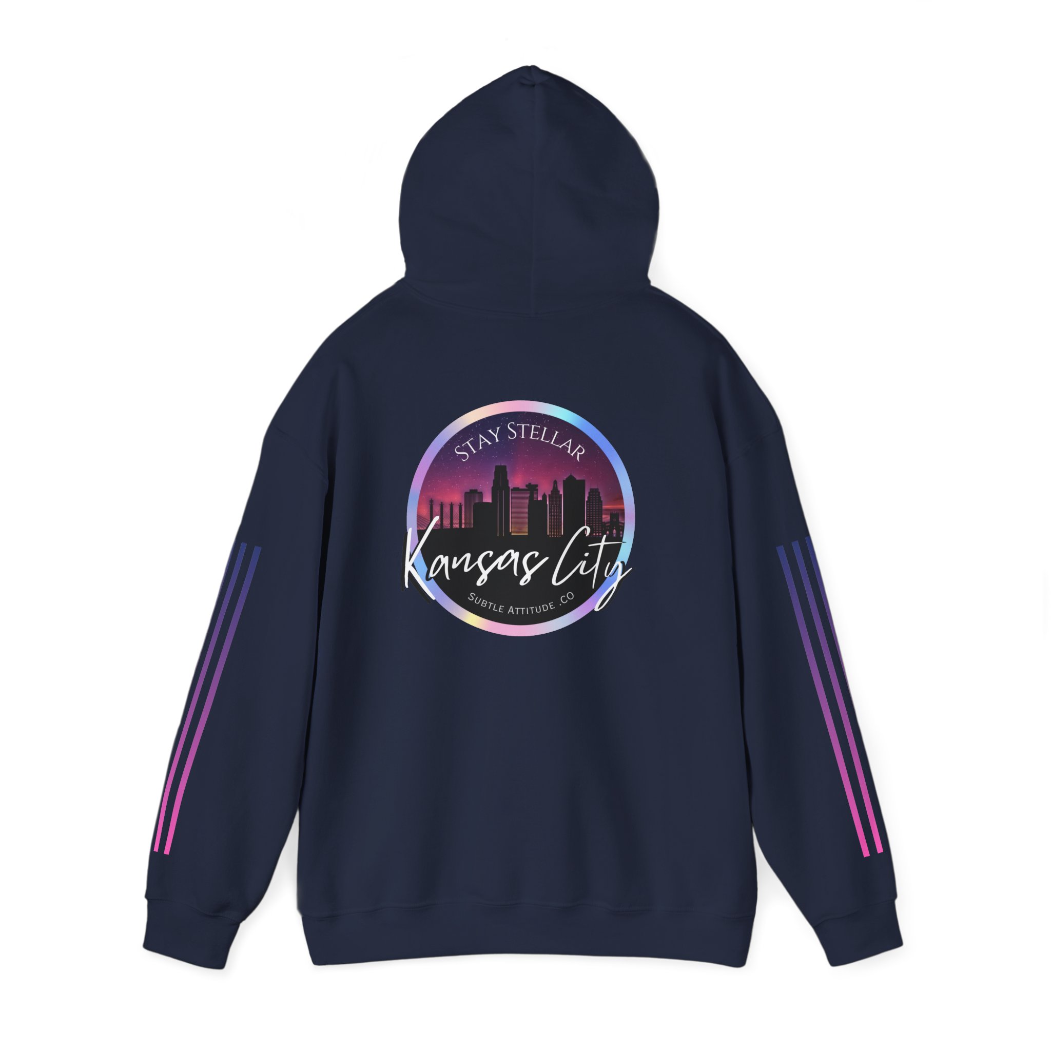 Hoodie — "Stellar Vibes" Kansas City Skyline Pullover - Image 35