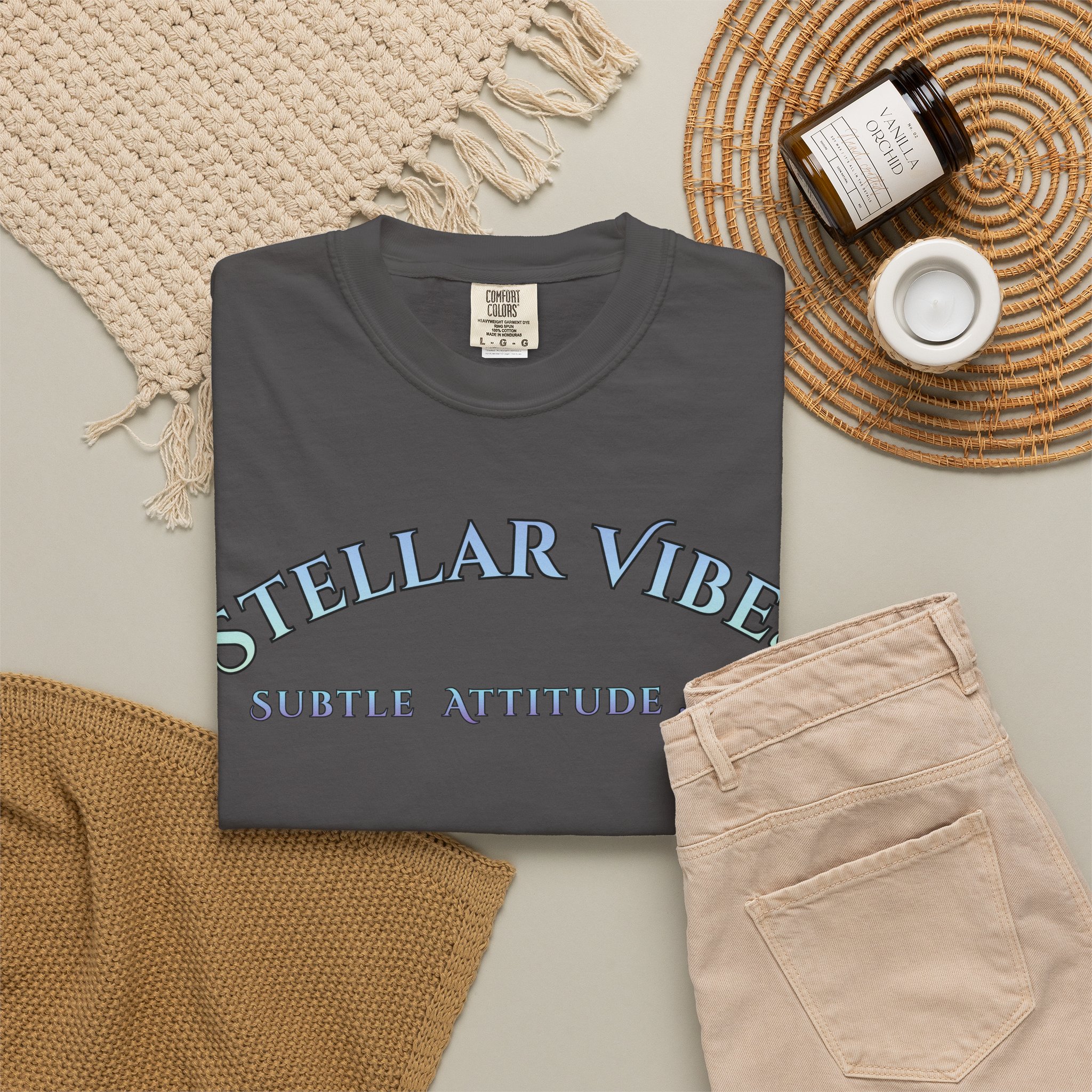 Stellar Vibes T‑Shirt — Holographic Space Logo Tee - Image 16