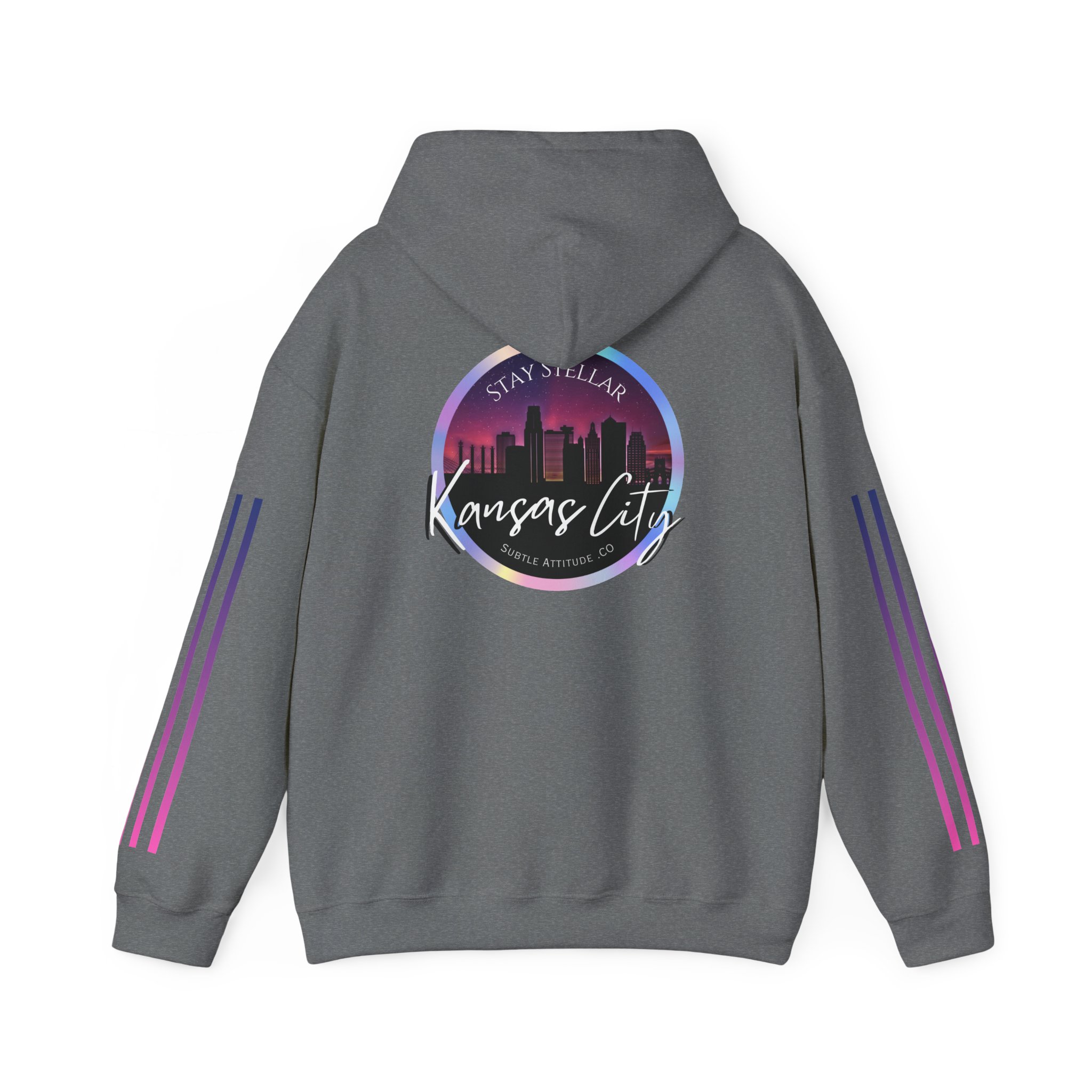 Hoodie — "Stellar Vibes" Kansas City Skyline Pullover - Image 10