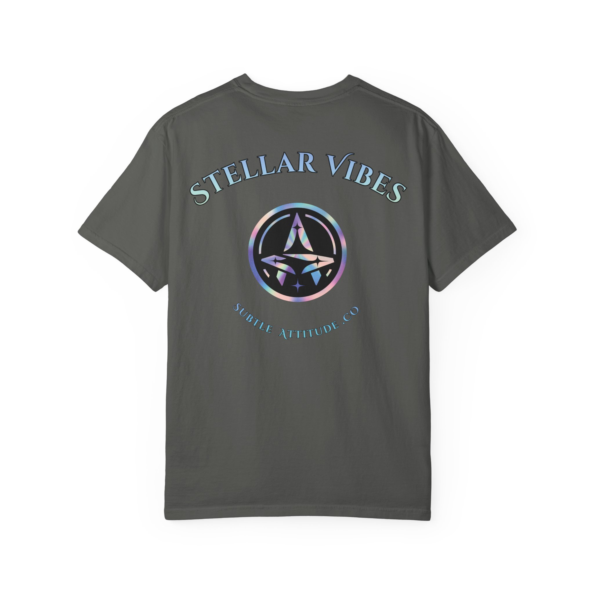 Stellar Vibes T‑Shirt — Holographic Space Logo Tee - Image 2