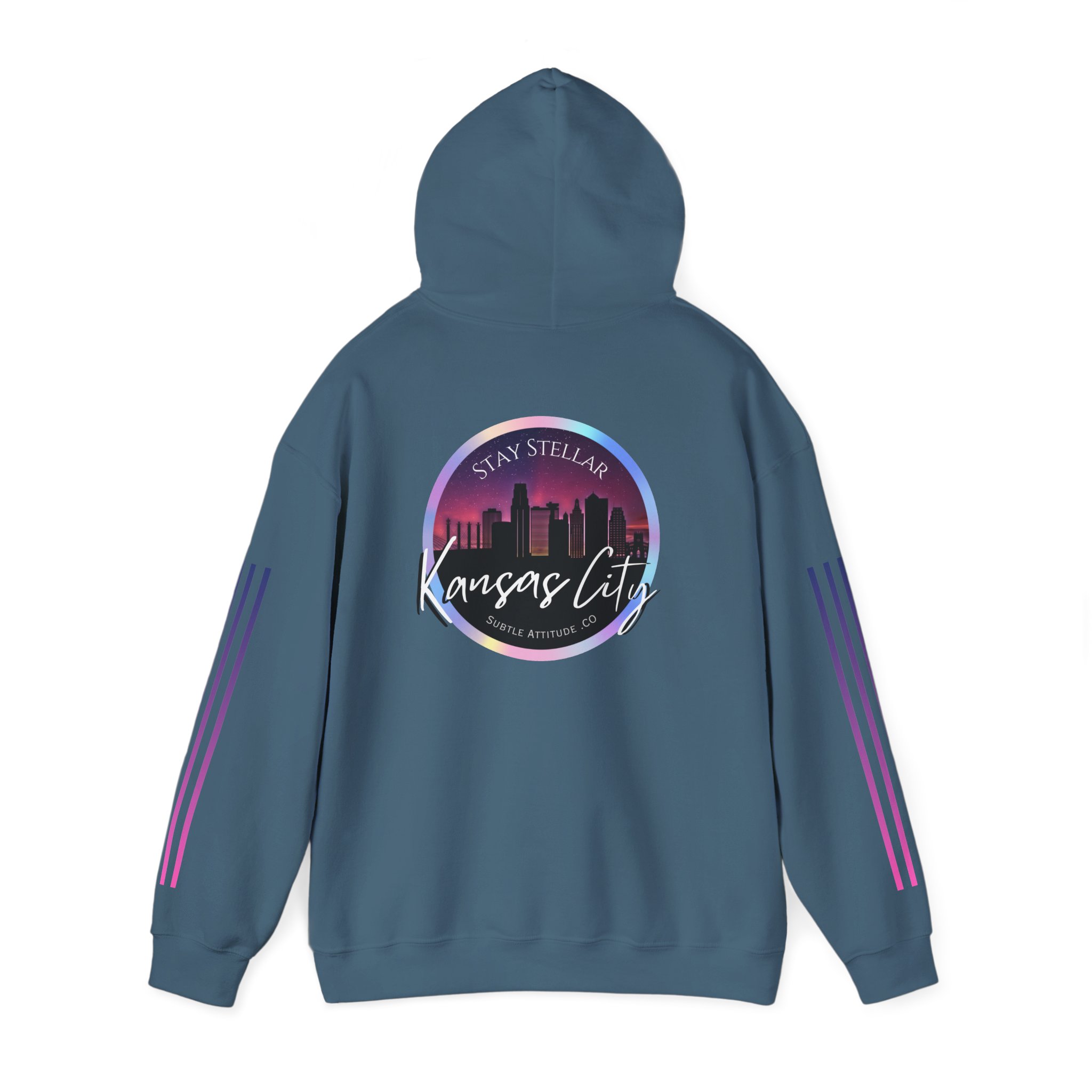 Hoodie — "Stellar Vibes" Kansas City Skyline Pullover - Image 27