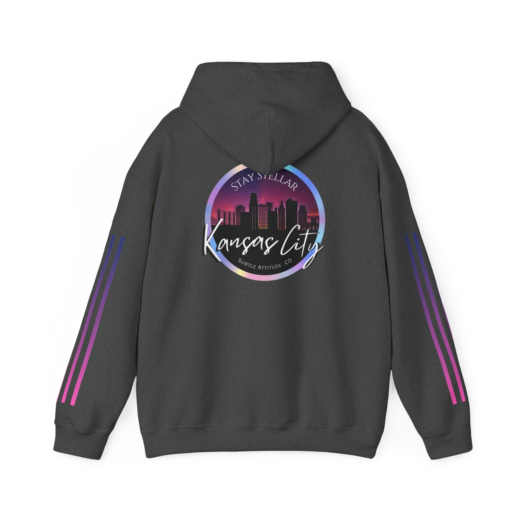 Hoodie — "Stellar Vibes" Kansas City Skyline Pullover - Image 14