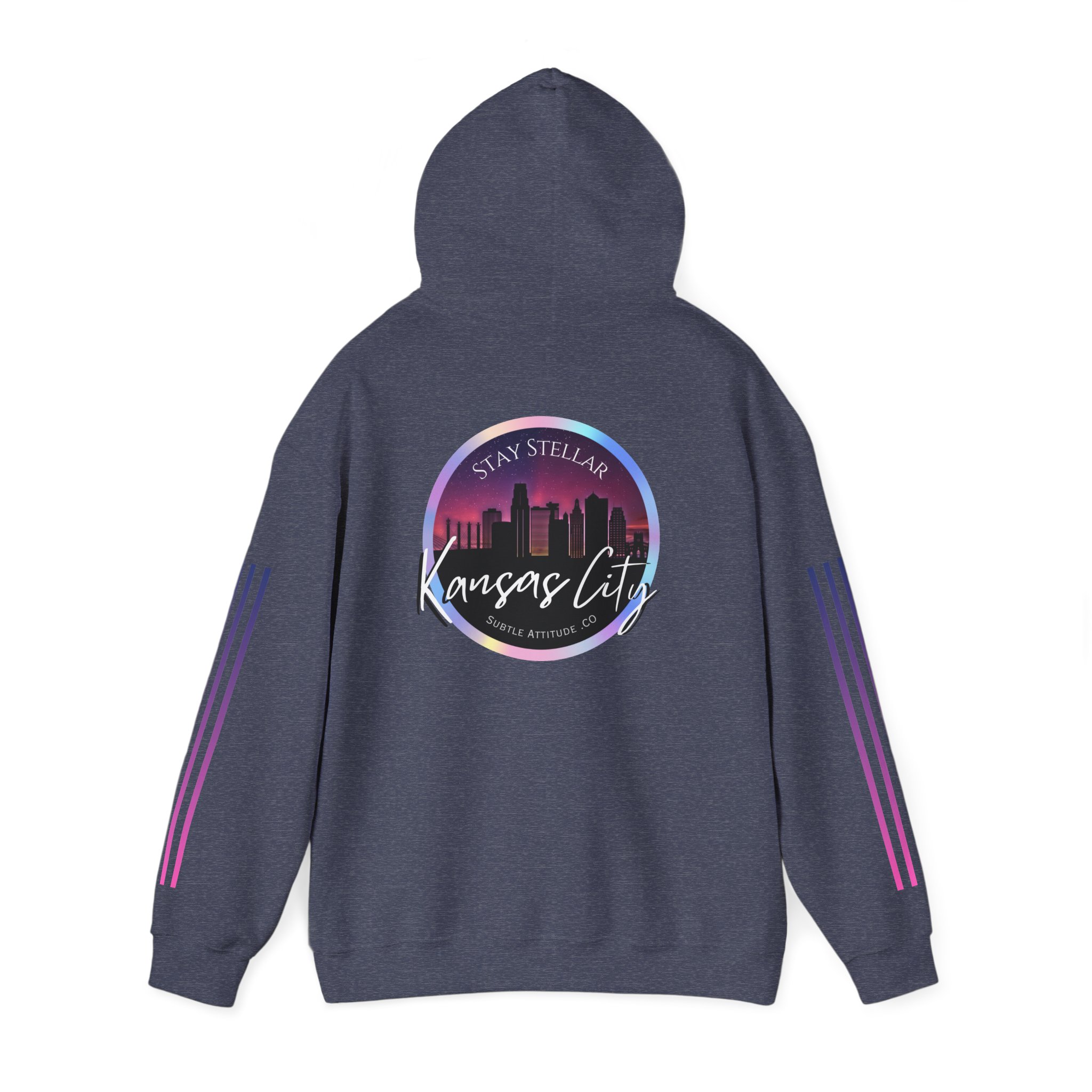 Hoodie — "Stellar Vibes" Kansas City Skyline Pullover - Image 23
