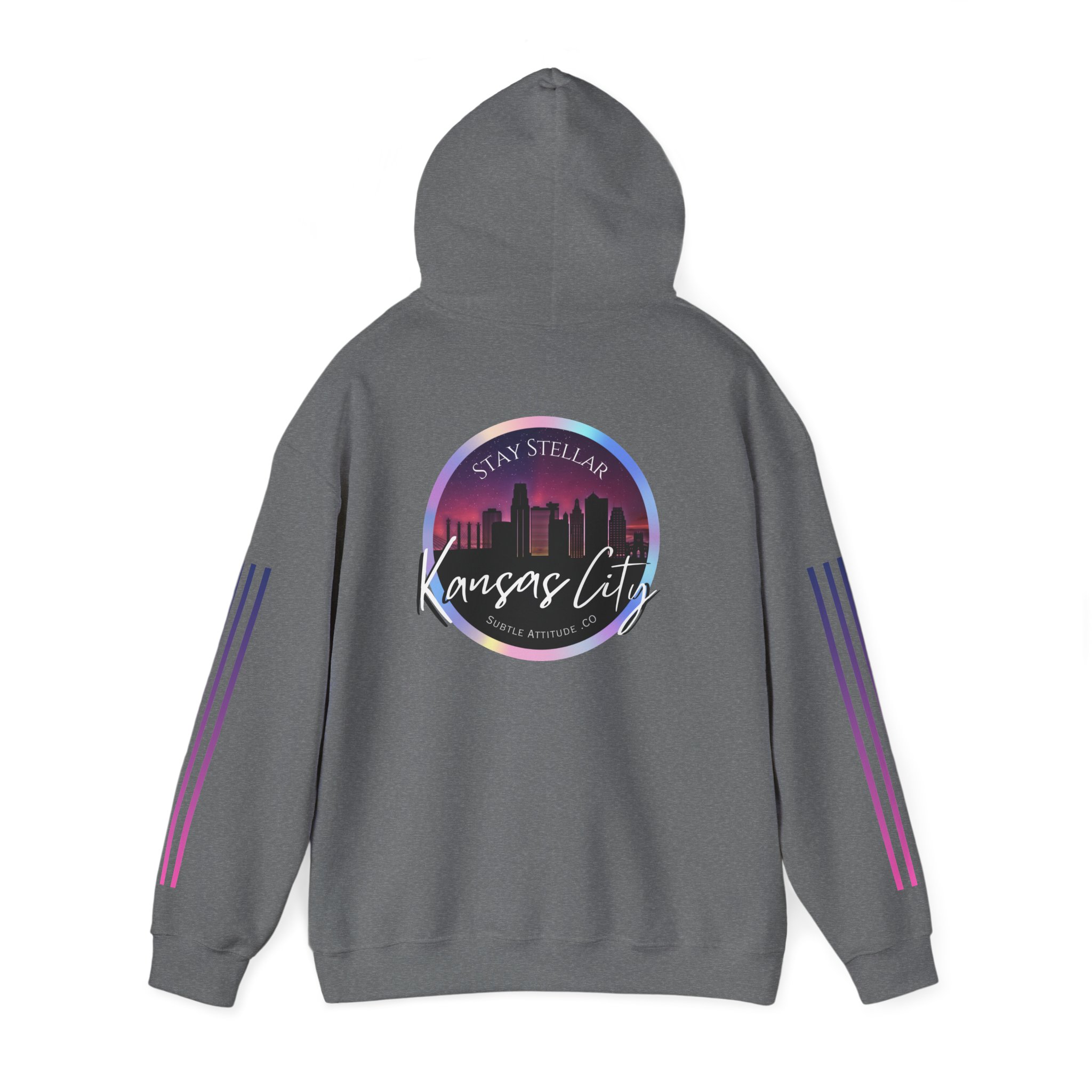 Hoodie — "Stellar Vibes" Kansas City Skyline Pullover - Image 11
