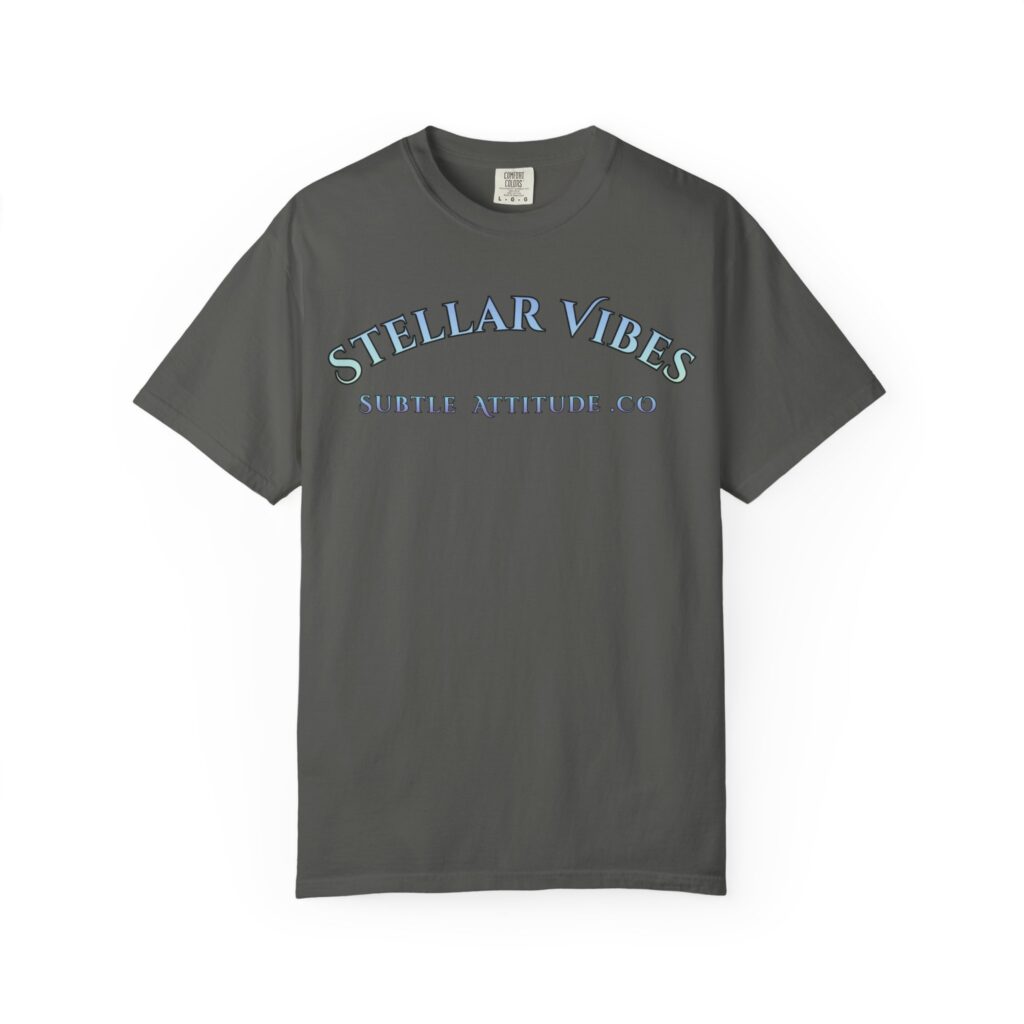 Stellar Vibes T‑Shirt — Holographic Space Logo Tee