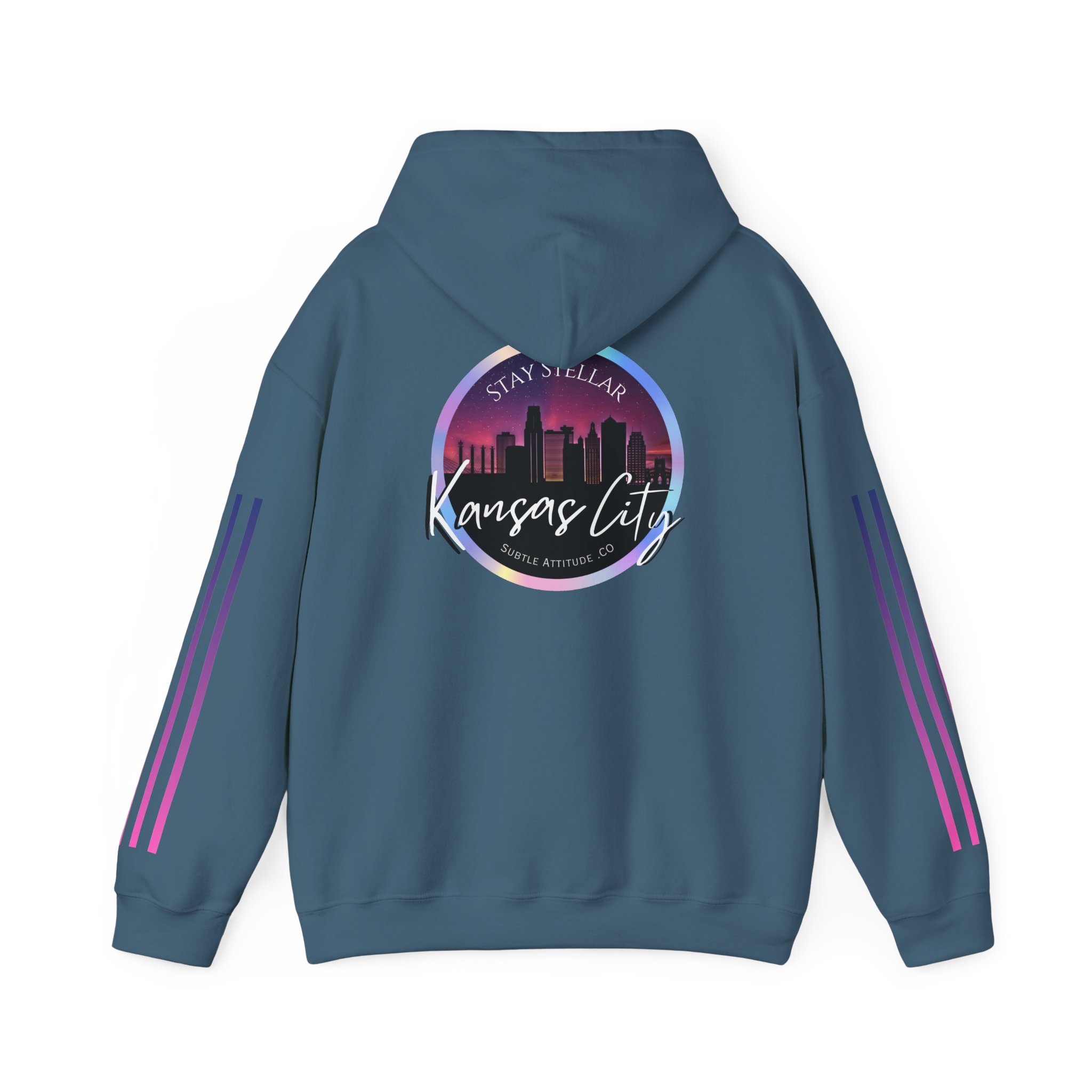 Hoodie — "Stellar Vibes" Kansas City Skyline Pullover - Image 26