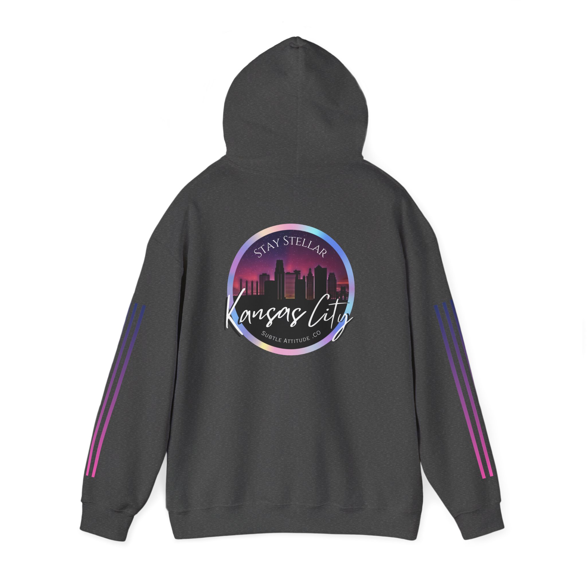 Hoodie — "Stellar Vibes" Kansas City Skyline Pullover - Image 15