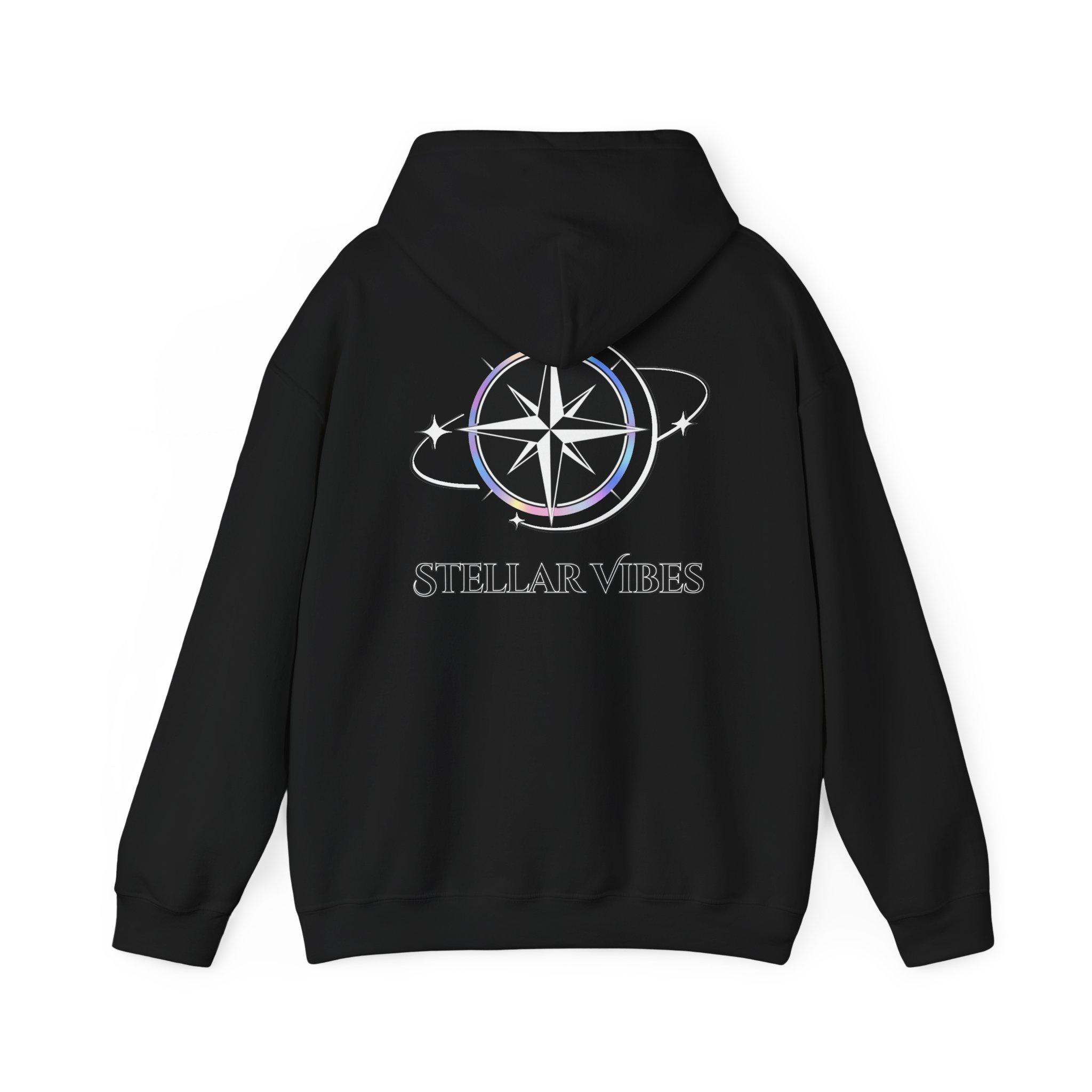 Stellar Vibes Hoodie — Cosmic Compass Graphic Hooded Sweatshirt - Image 2