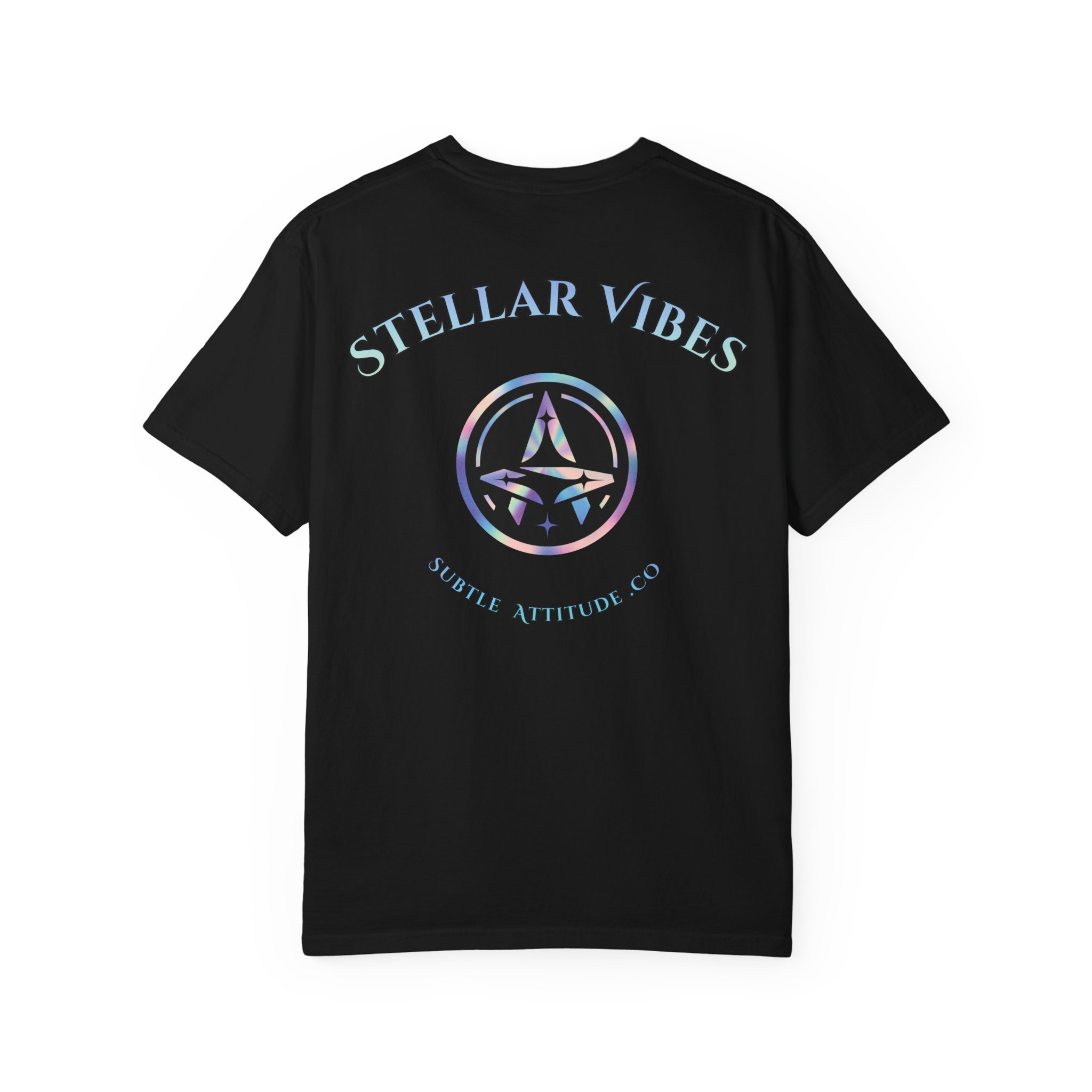 Stellar Vibes T‑Shirt — Holographic Space Logo Tee - Image 18