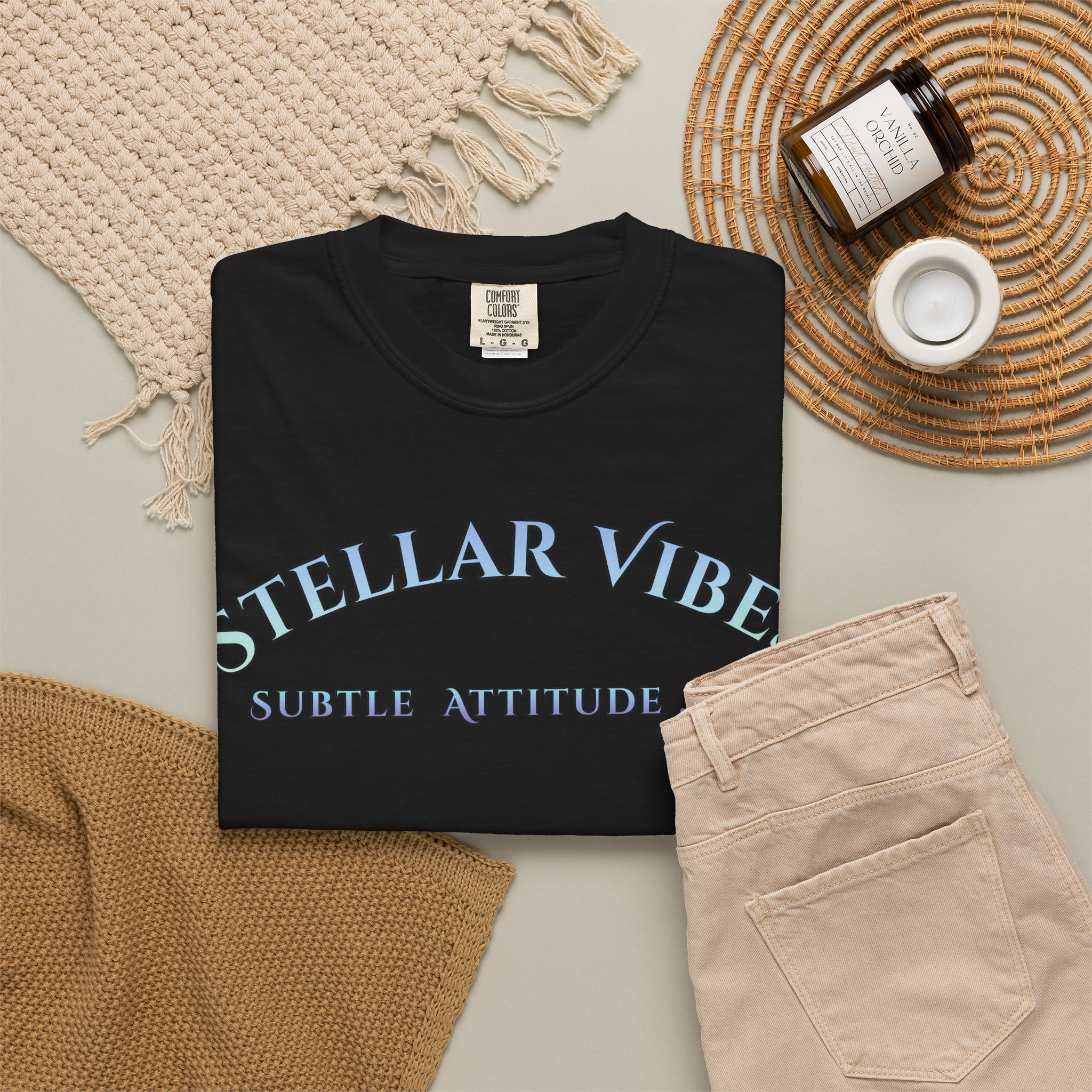 Stellar Vibes T‑Shirt — Holographic Space Logo Tee - Image 20