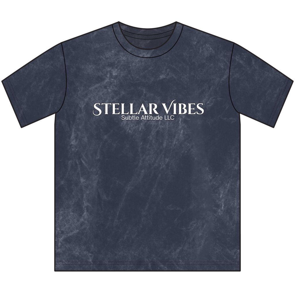 Stellar Vibes Vintage Crewneck Tee — Angel Wing Graphic Vintage Wash Shirt