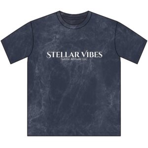 Stellar Vibes Vintage Crewneck Tee — Angel Wing Graphic Vintage Wash Shirt