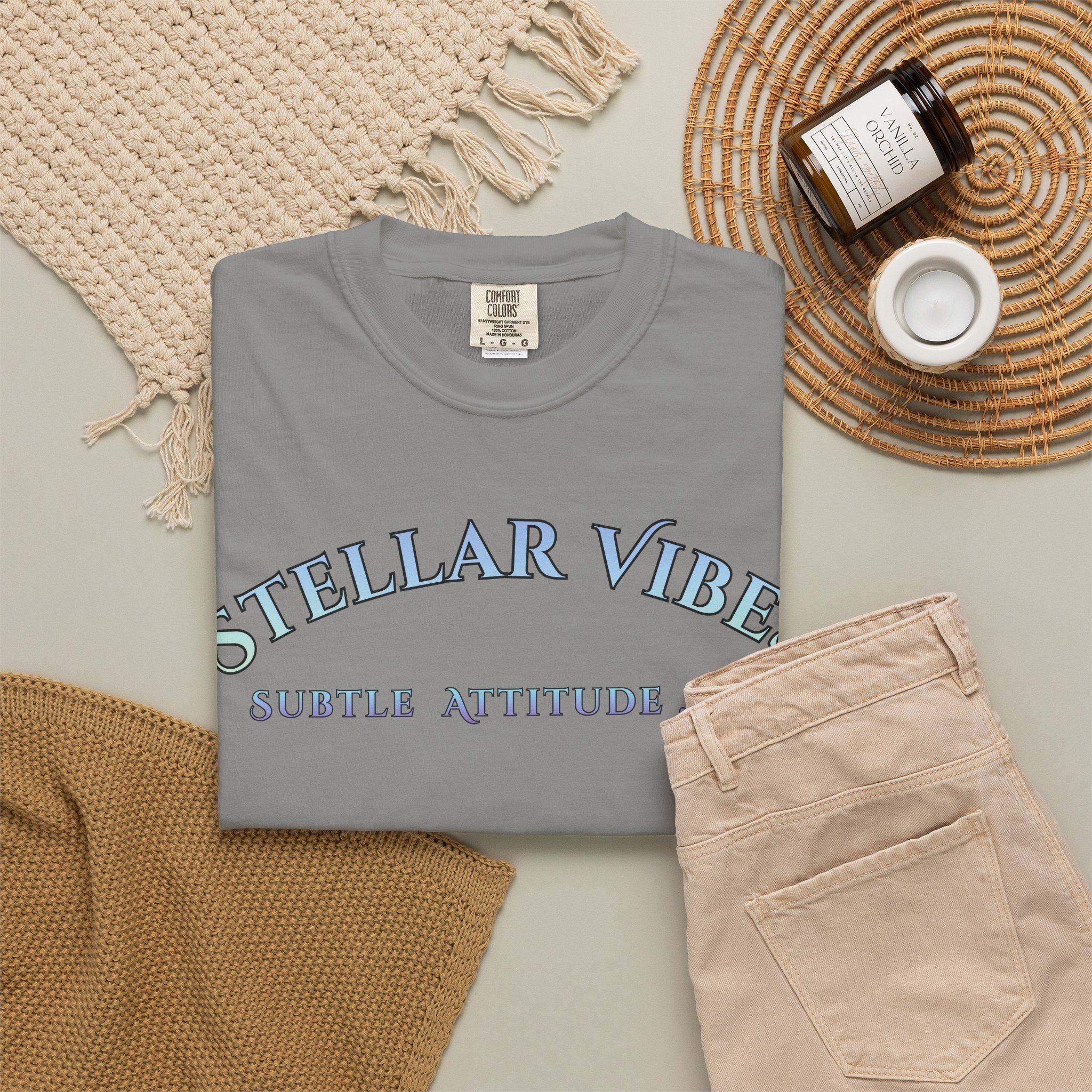 Stellar Vibes T‑Shirt — Holographic Space Logo Tee - Image 12