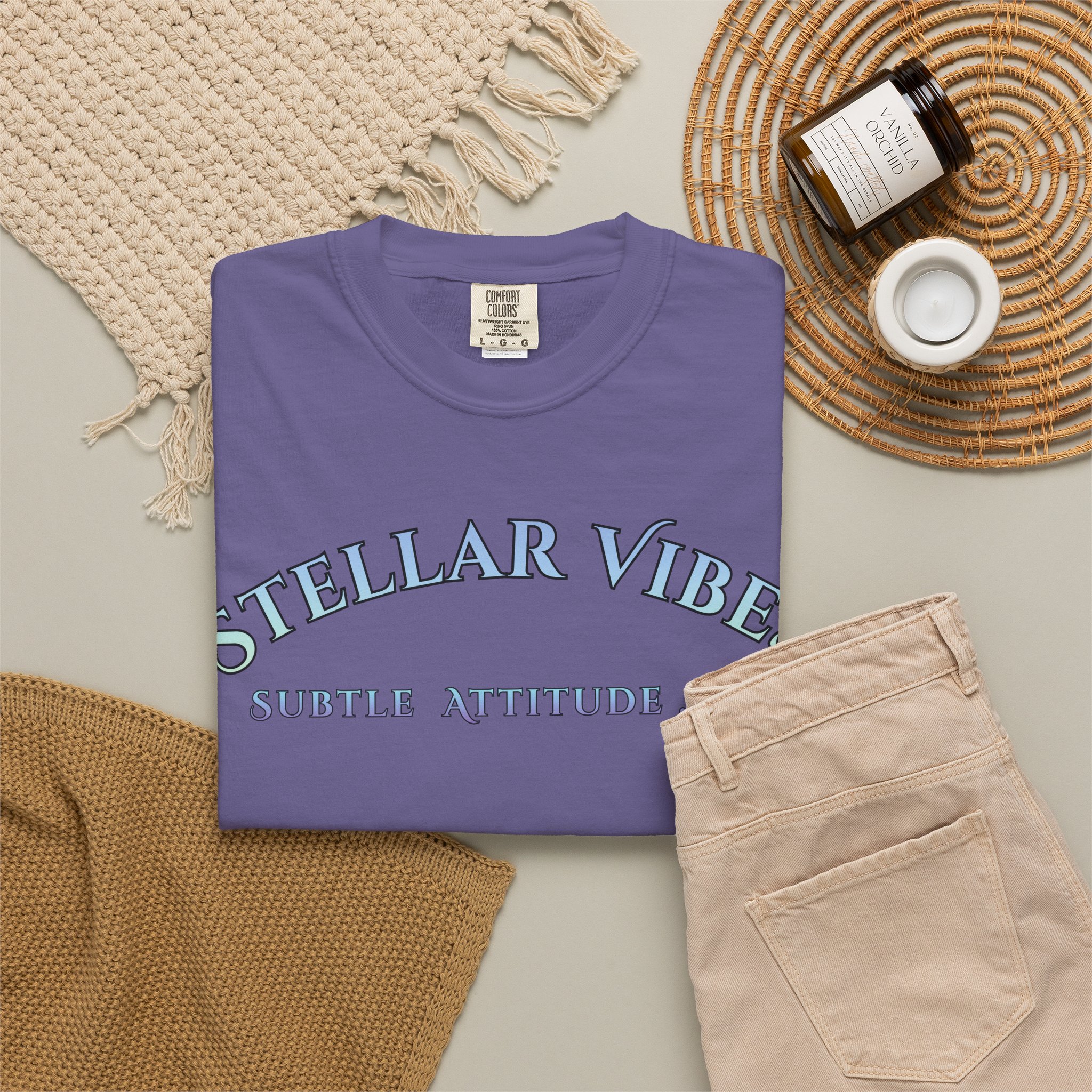 Stellar Vibes T‑Shirt — Holographic Space Logo Tee - Image 24