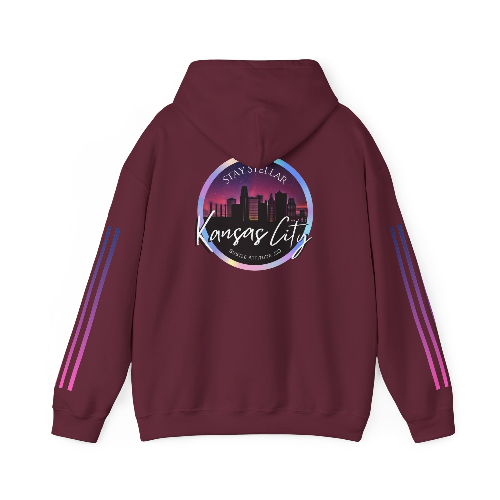 Hoodie — "Stellar Vibes" Kansas City Skyline Pullover - Image 6