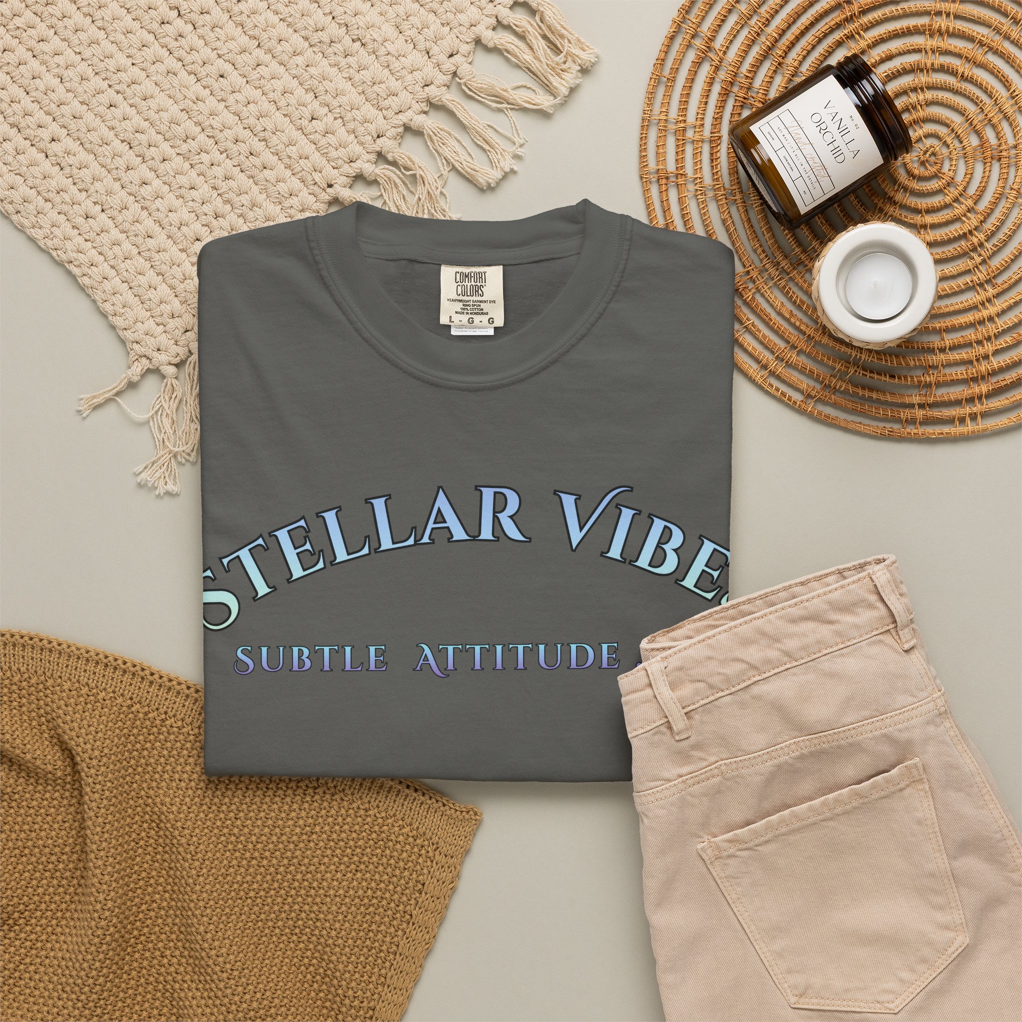 Stellar Vibes T‑Shirt — Holographic Space Logo Tee - Image 4